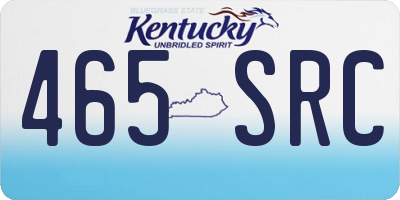 KY license plate 465SRC