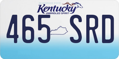 KY license plate 465SRD