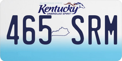 KY license plate 465SRM
