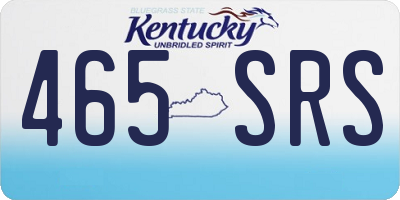 KY license plate 465SRS