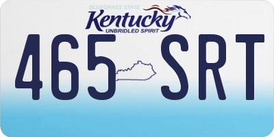 KY license plate 465SRT