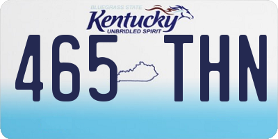KY license plate 465THN