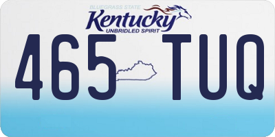 KY license plate 465TUQ