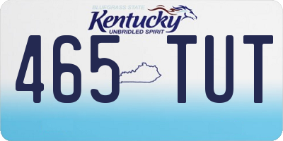 KY license plate 465TUT