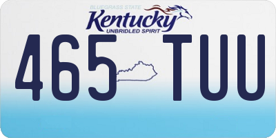 KY license plate 465TUU