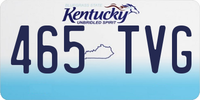 KY license plate 465TVG