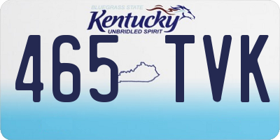 KY license plate 465TVK