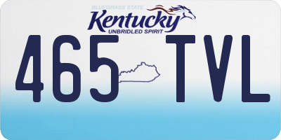 KY license plate 465TVL