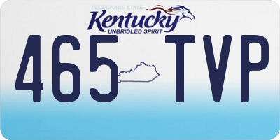 KY license plate 465TVP