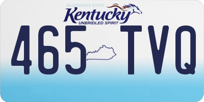 KY license plate 465TVQ