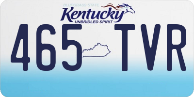 KY license plate 465TVR