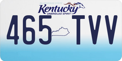 KY license plate 465TVV