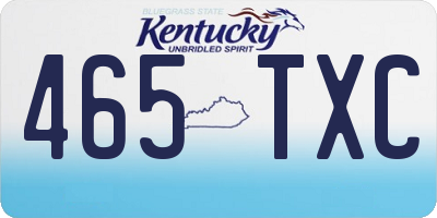 KY license plate 465TXC