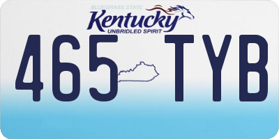 KY license plate 465TYB