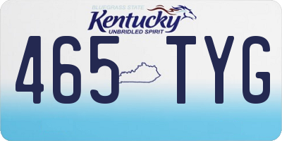 KY license plate 465TYG
