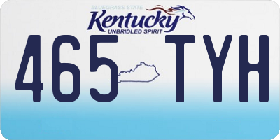 KY license plate 465TYH