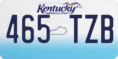 KY license plate 465TZB