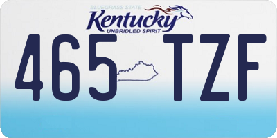 KY license plate 465TZF