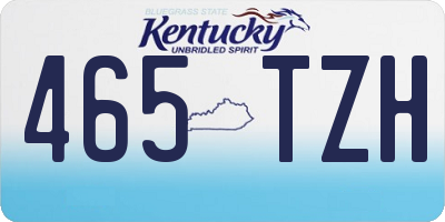 KY license plate 465TZH