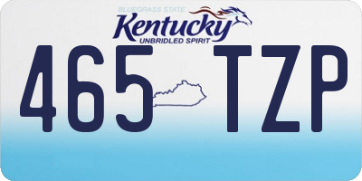 KY license plate 465TZP