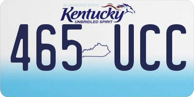 KY license plate 465UCC