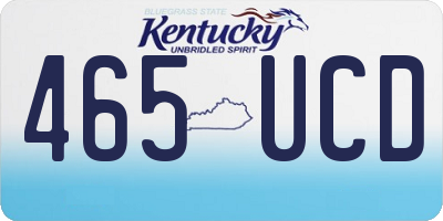 KY license plate 465UCD