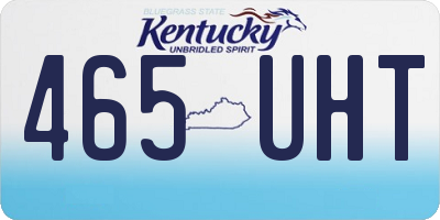 KY license plate 465UHT