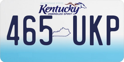 KY license plate 465UKP