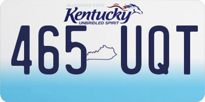KY license plate 465UQT