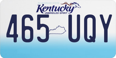 KY license plate 465UQY