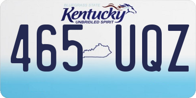 KY license plate 465UQZ