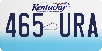 KY license plate 465URA