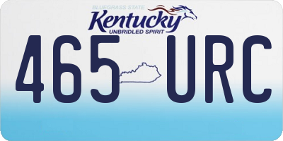 KY license plate 465URC