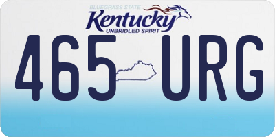 KY license plate 465URG