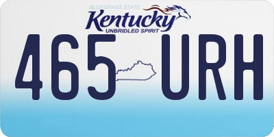 KY license plate 465URH