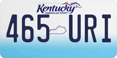 KY license plate 465URI