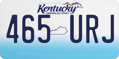 KY license plate 465URJ