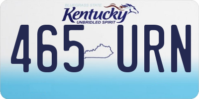 KY license plate 465URN