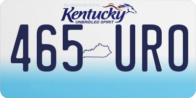 KY license plate 465URO