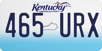 KY license plate 465URX