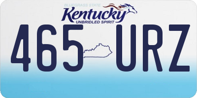 KY license plate 465URZ