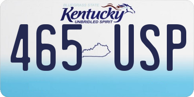 KY license plate 465USP