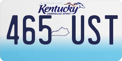 KY license plate 465UST