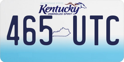 KY license plate 465UTC