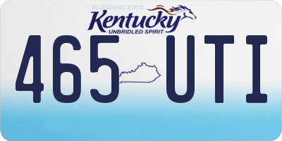 KY license plate 465UTI