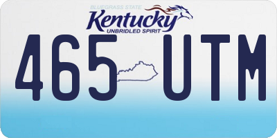 KY license plate 465UTM