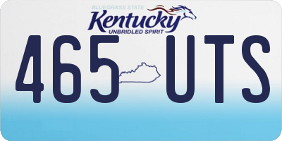 KY license plate 465UTS