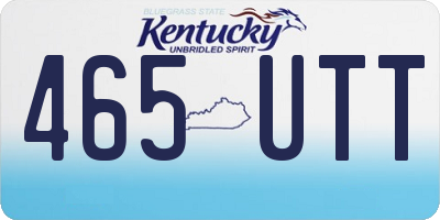 KY license plate 465UTT