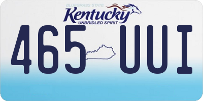 KY license plate 465UUI