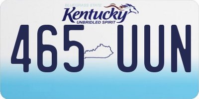 KY license plate 465UUN